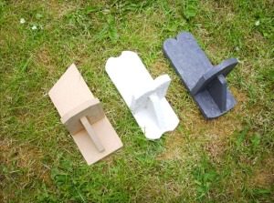 Candle holders during construction